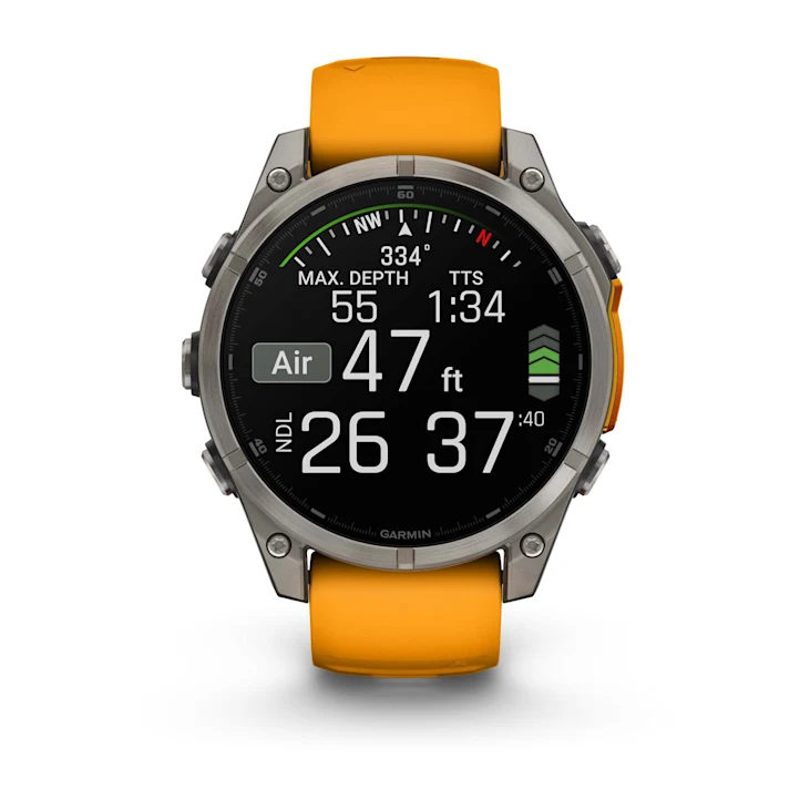 Garmin Fenix 8 AMOLED Titanium Sapphire Laranja 47mm | Direct