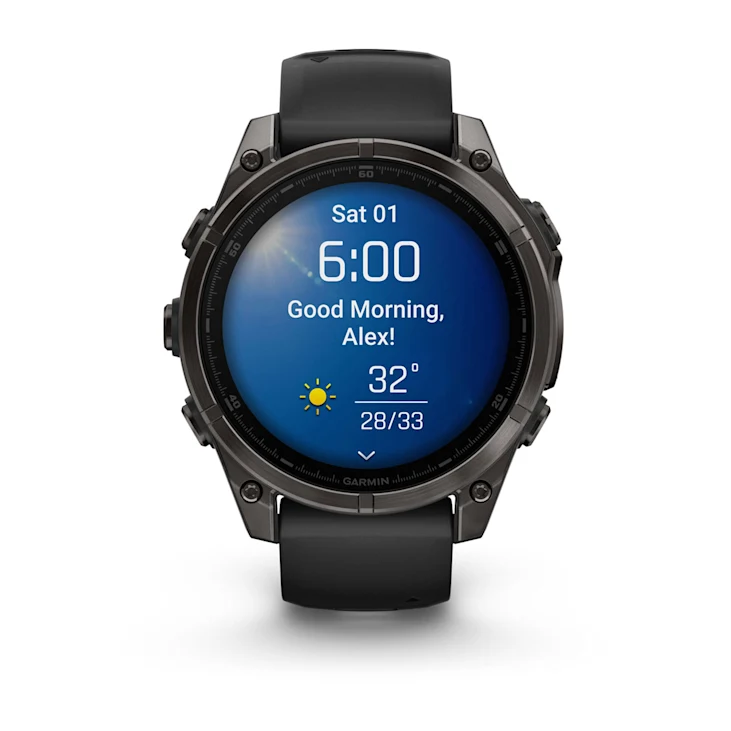 Relógio Garmin Fenix 8 AMOLED Titanium Sapphire Preto 47mm