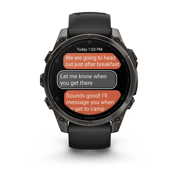 Relógio Garmin Fenix 8 AMOLED Titanium Sapphire Preto 47mm