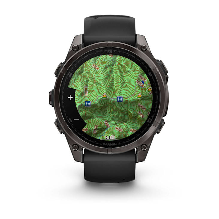 Relógio Garmin Fenix 8 AMOLED Titanium Sapphire Preto 47mm
