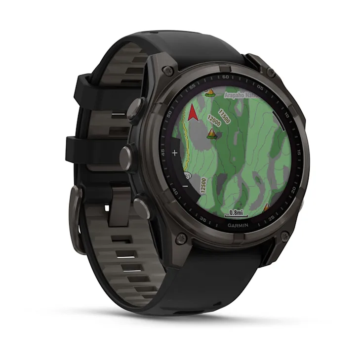 Relógio Garmin Fenix 8 Solar Titanium Sapphire Black 47mm - Direct