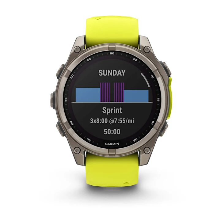 Relógio Garmin Fenix 8 Solar Titanium Sapphire Yellow 47mm