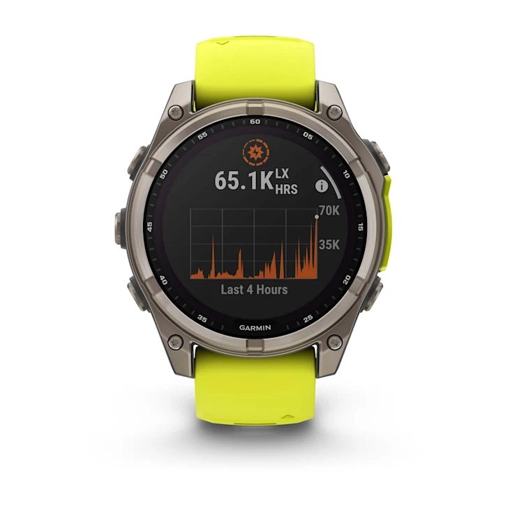 Relógio Garmin Fenix 8 Solar Titanium Sapphire Yellow 47mm