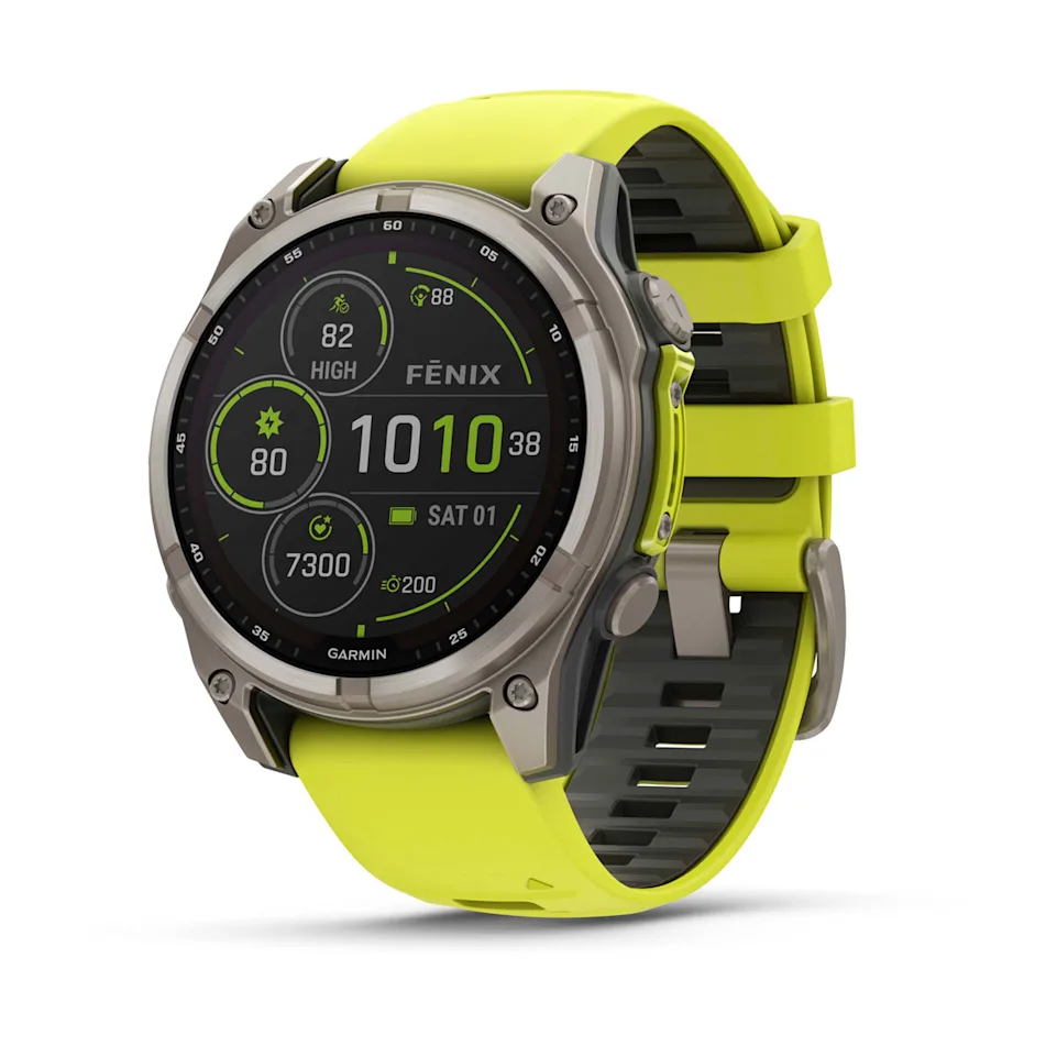 Garmin腕時計 Relógio Garmin Fenix 8 Solar Titanium Sapphire Yellow 47mm