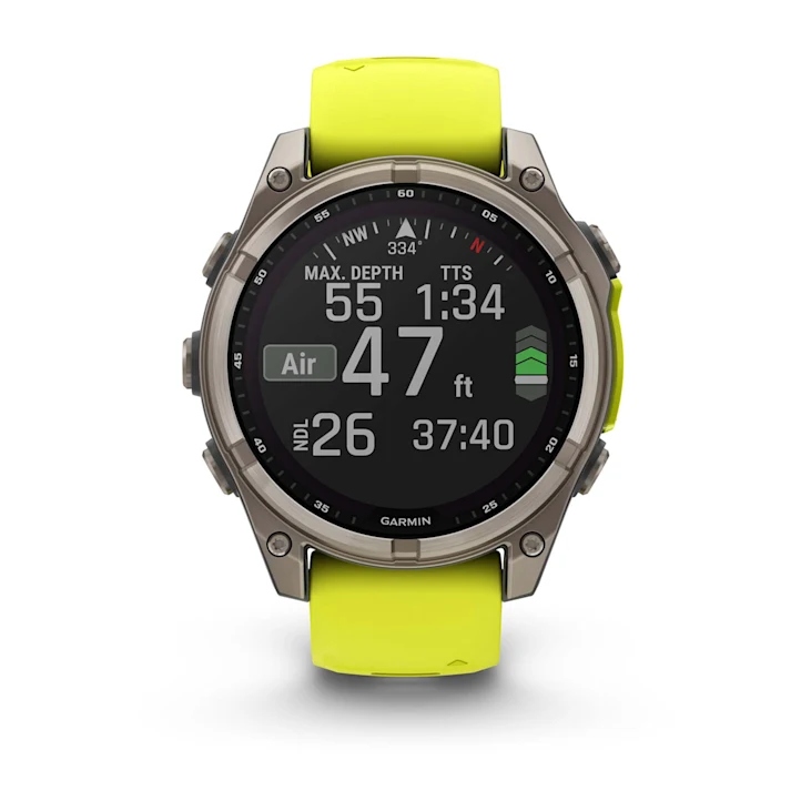 Relógio Garmin Fenix 8 Solar Titanium Sapphire Yellow 47mm