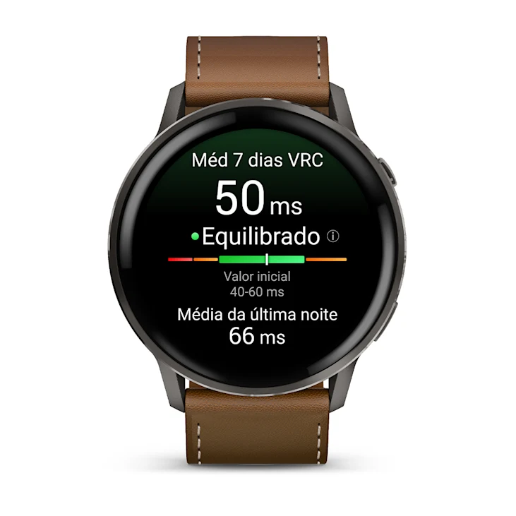 Relógio Smartwatch Garmin Venu 4 Couro Marrom 45mm | Direct