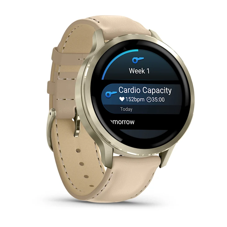 Relógio Smartwatch Garmin Venu 4 Couro Areia 41mm | Direct