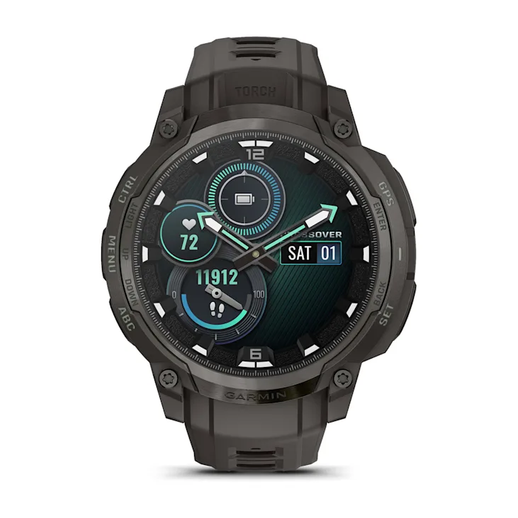 Garmin Instinct Crossover AMOLED 46mm Carvão | Direct Esportes