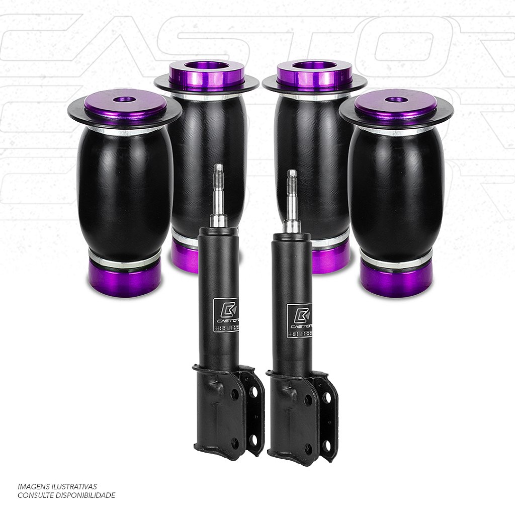 KIT 1 / AirRide Black - 8mm | Volkswagen - Castor Suspensões Ar