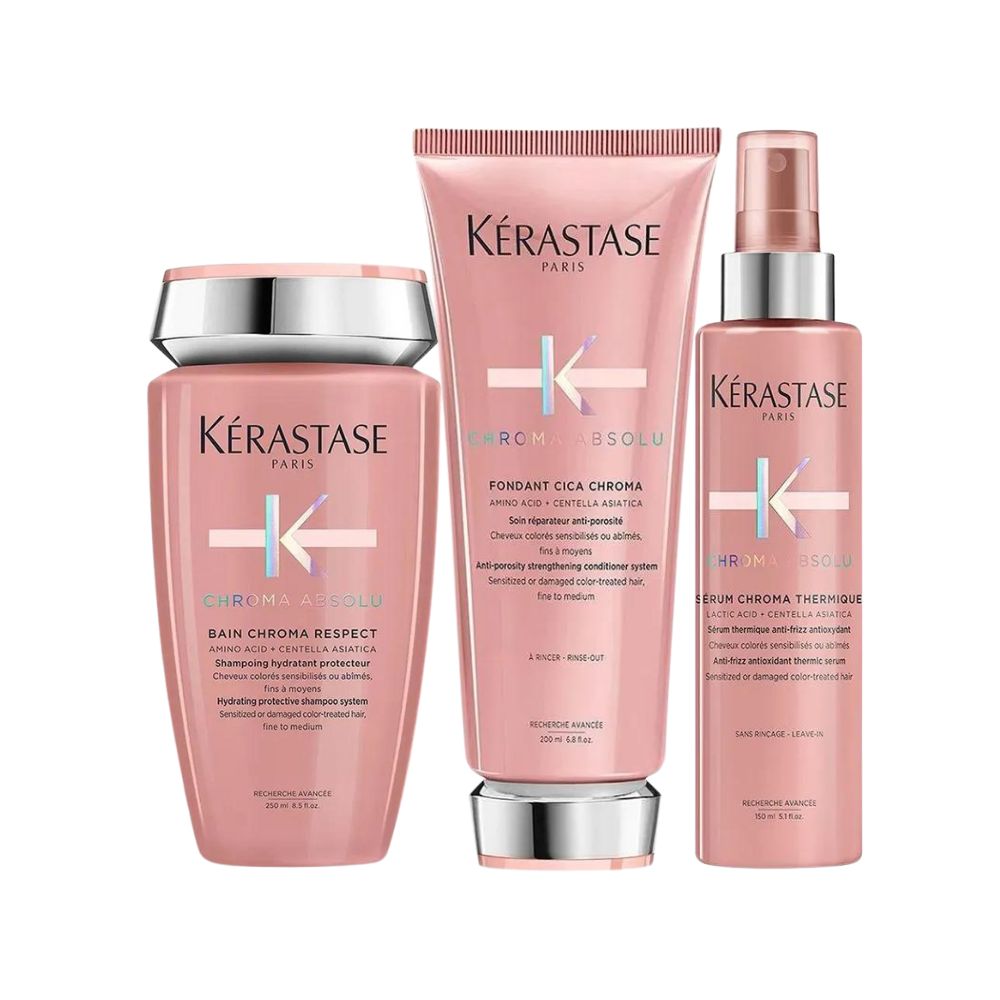 Kit Kérastase Chroma Absolu - Shampoo, Condicionador e Leave-in