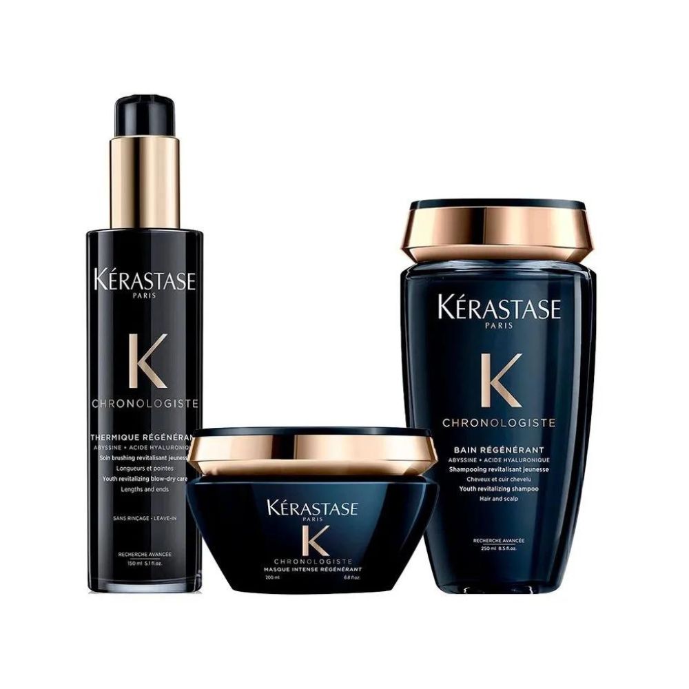 Kit Kérastase Chronologiste Regenerant - Shampoo + Máscara + Leave