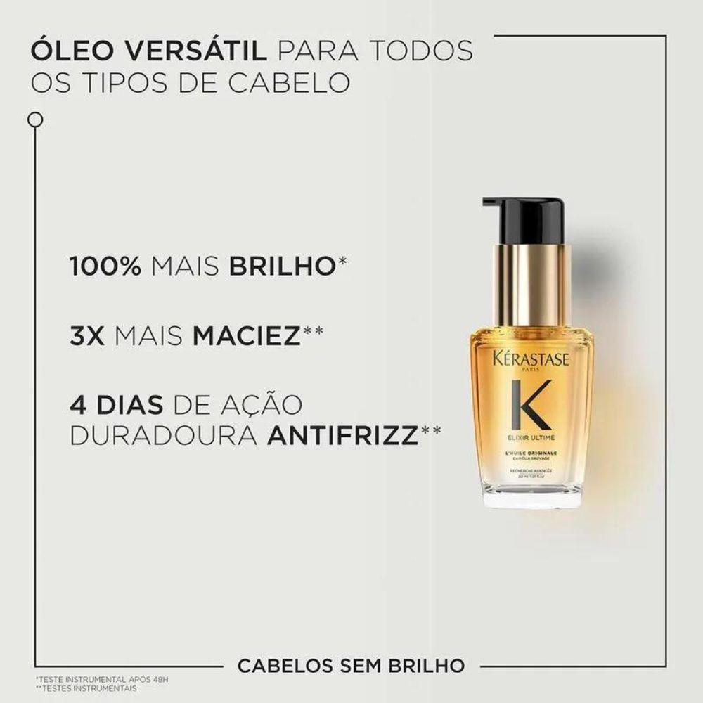Kit Viagem Kérastase Elixir Ultime L'huile Originale 75ml + Mini