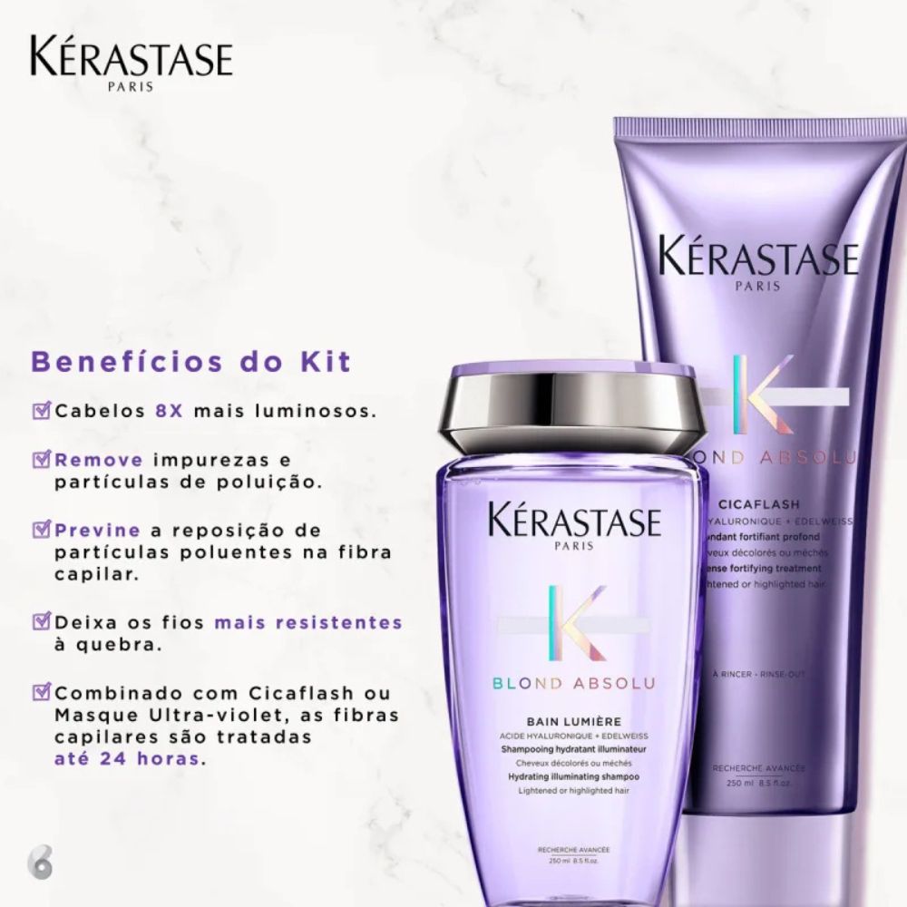Kit Kérastase Blond Absolu Shampoo Lumiére e Cicaflash - Monet