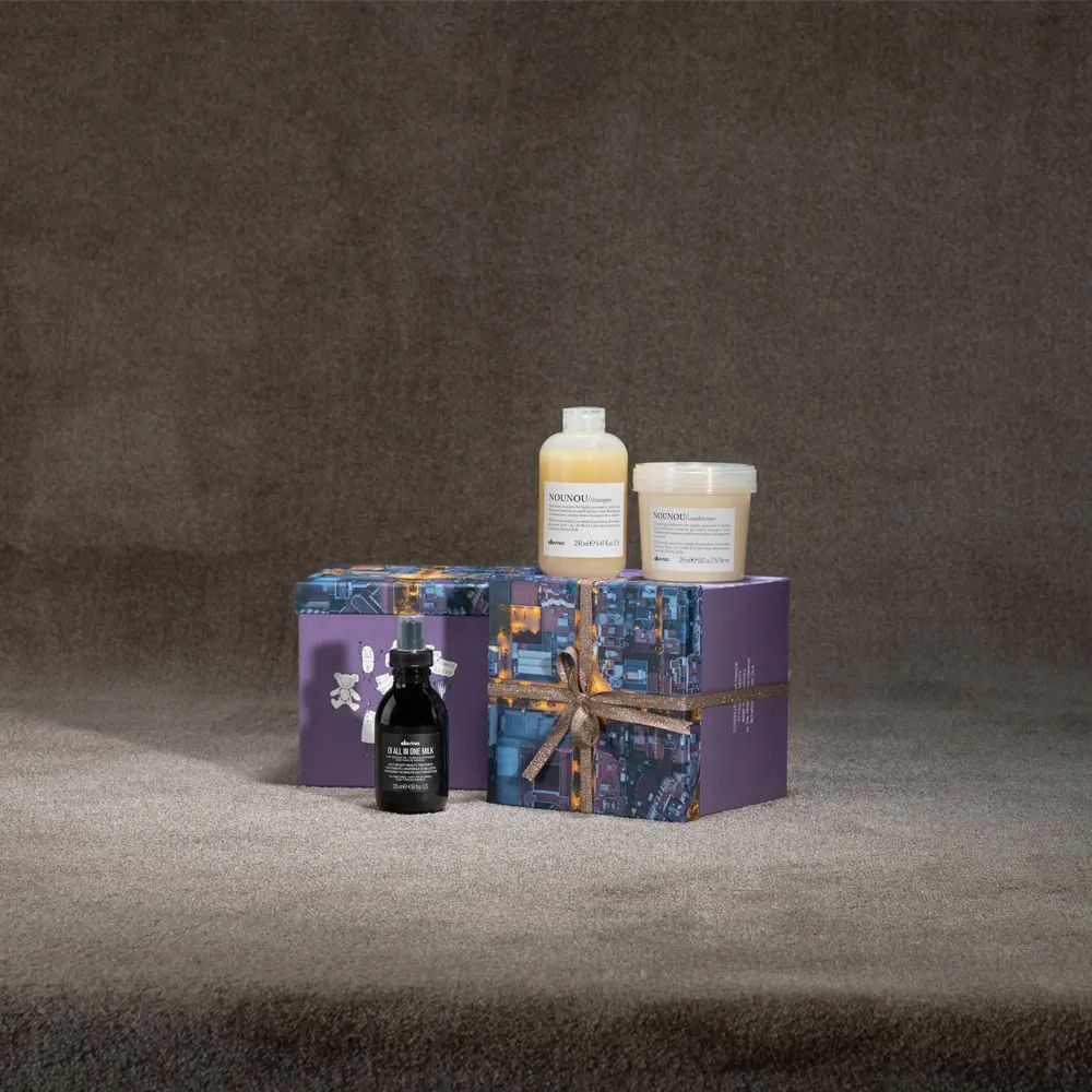 Kit Davines Nounou - Shampoo 250ml + Condicionador 250ml + Leave