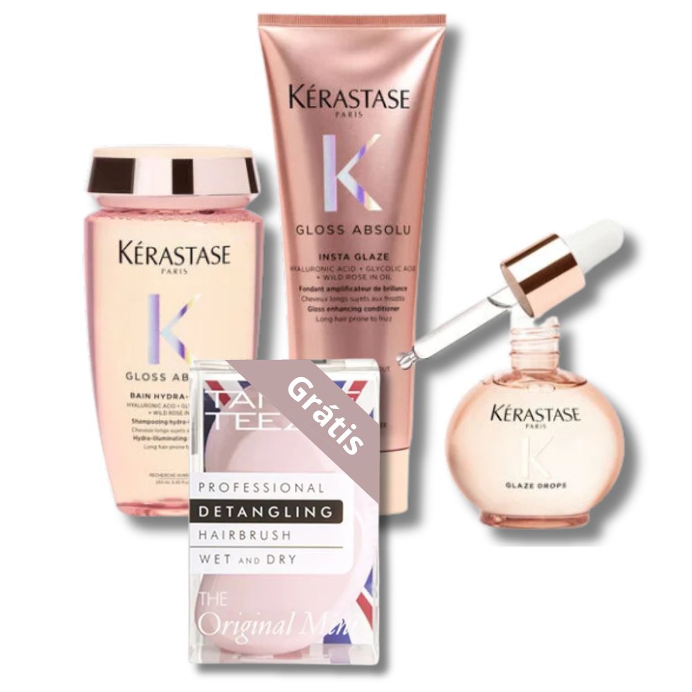 Kérastase Gloss Absolu ヘアケアセット Kit Kerastase Gloss Absolu Rotina Antifrizz + Tangle Teezer
