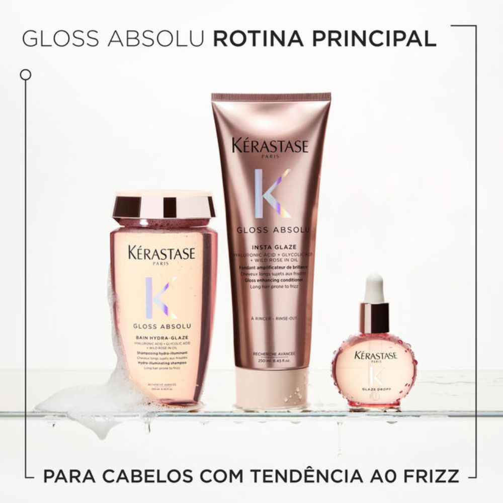 Kit Kerastase Gloss Absolu Rotina Antifrizz + Tangle Teezer