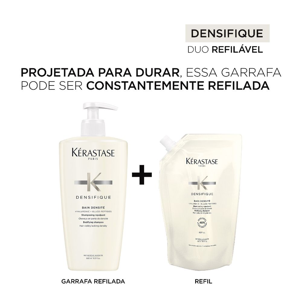Kit Duo Kérastase Densite| Shampoo 500ml + Refil | Cabelos Ralos