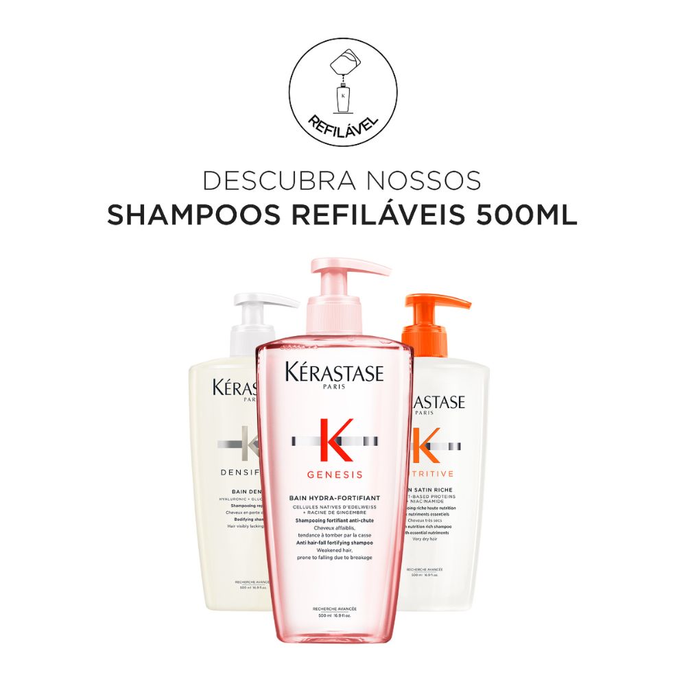 Kit Duo Kérastase Densite| Shampoo 500ml + Refil | Cabelos Ralos