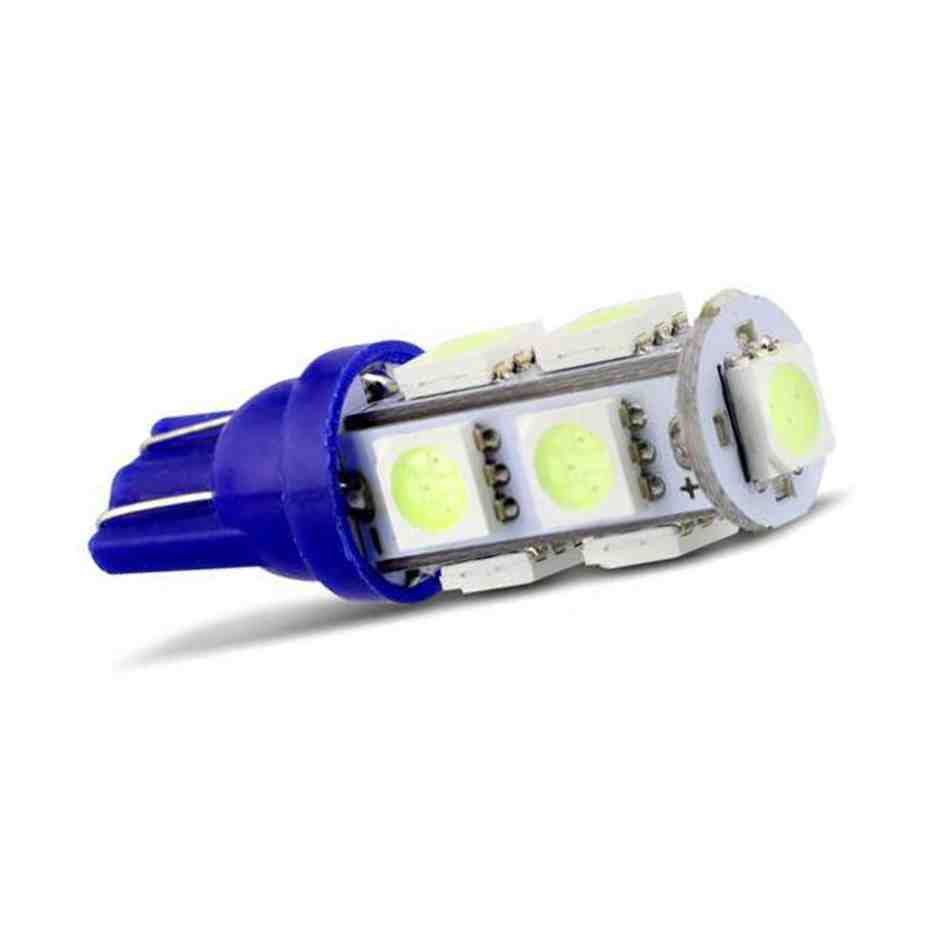 Lâmpada led t10 com 12 volts e 9 leds cor azul cod 56162