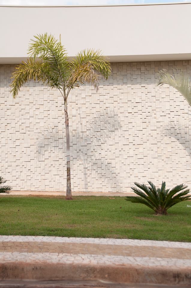 São Tomé Branca Mesclada Mosaico 5x5 - Piso de Pedra