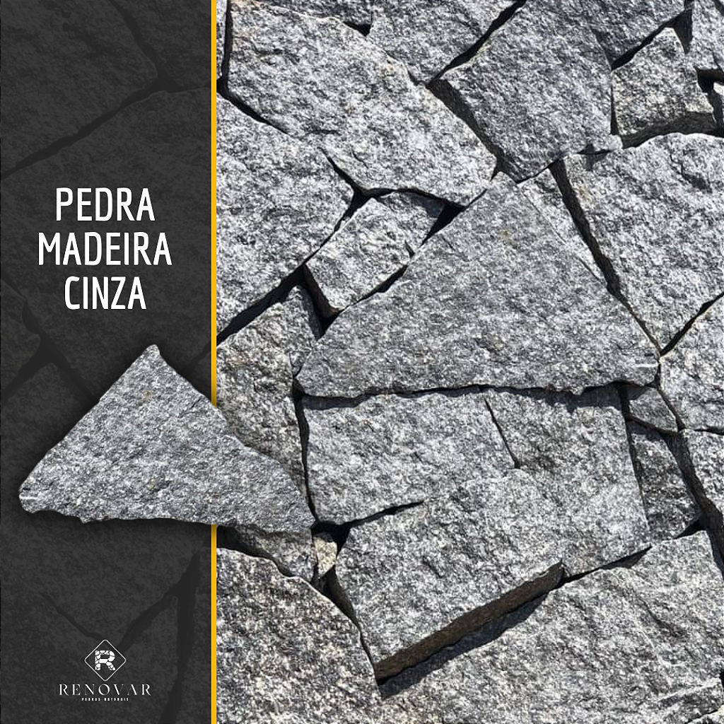 PEDRA MIRACEMA CINZA 47X47, PEDRAS DECORATIVAS