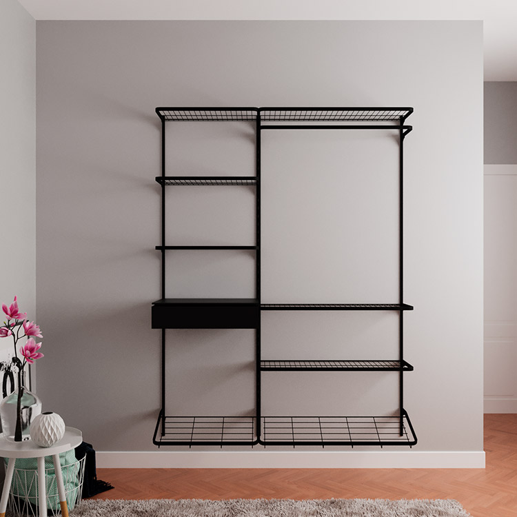 Closet Modular 1,50m - Mod 05 Aramadas - EcommiX - Soluções Modulares