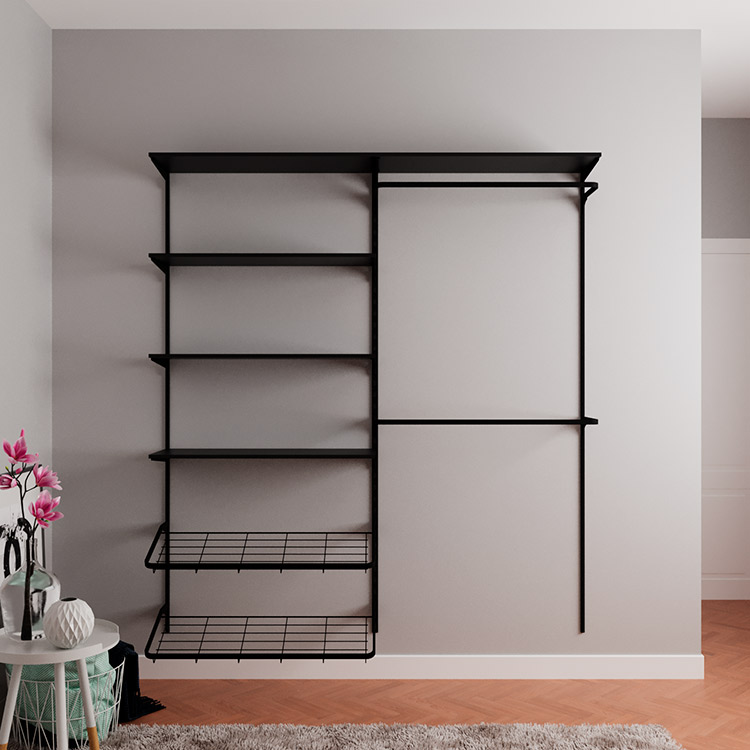 Closet Modular 1,80m - Mod 01 MDF - EcommiX - Soluções Modulares