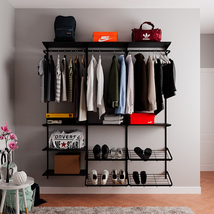 Closet Modular 1,80m - Mod 03 MDF - EcommiX - Soluções Modulares