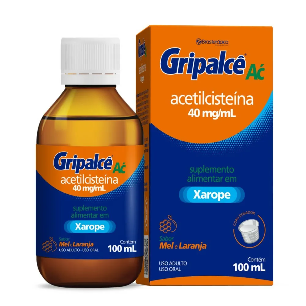 GRIPALCÊ AC ACETILCISTEINA 40MG/ ML XPE ADULTO 100ML - FarmaViver