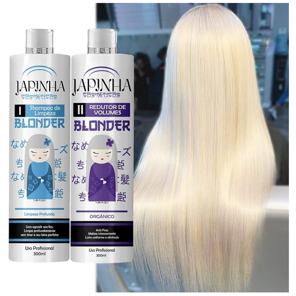 KIT JAPINHA BLONDER ORGANICA SHAMPOO 300ML + REDUTOR 300ML