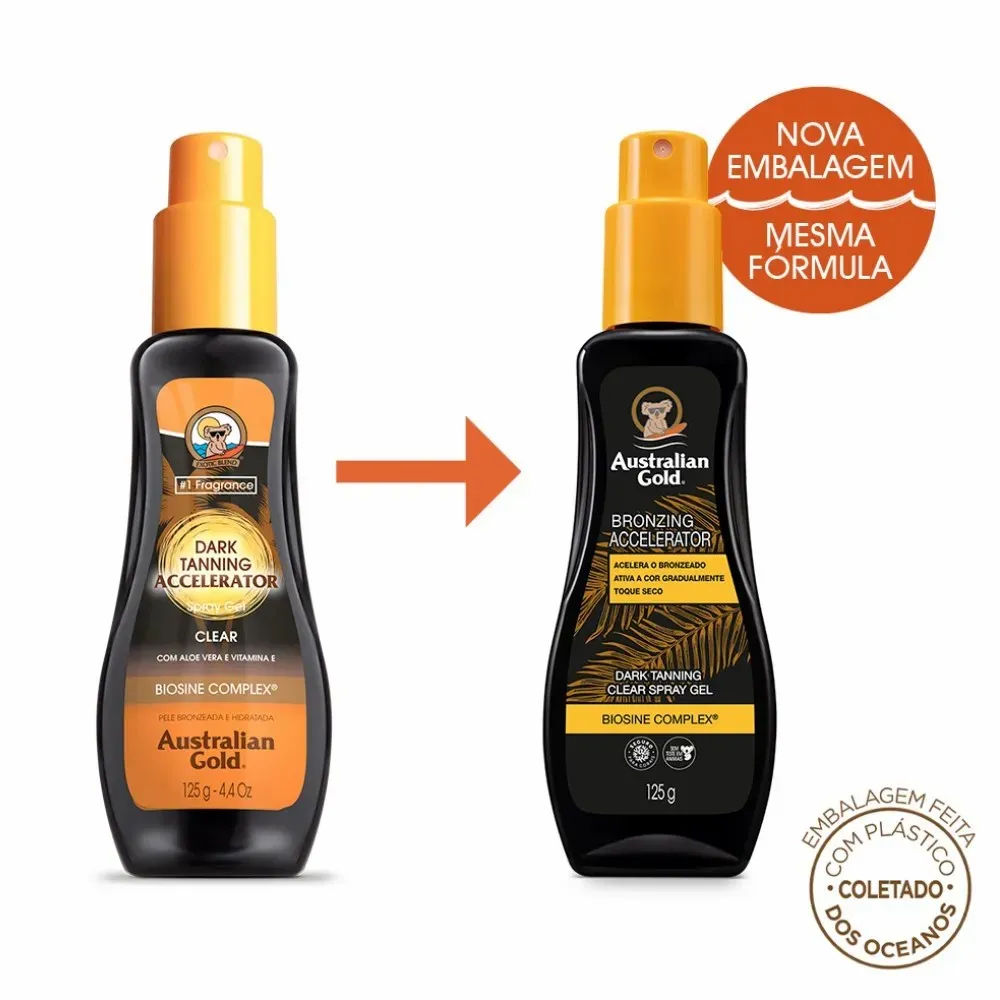 ACELERADOR DE BRONZEADO AUSTRALIAN GOLD SPRAY GEL 125G