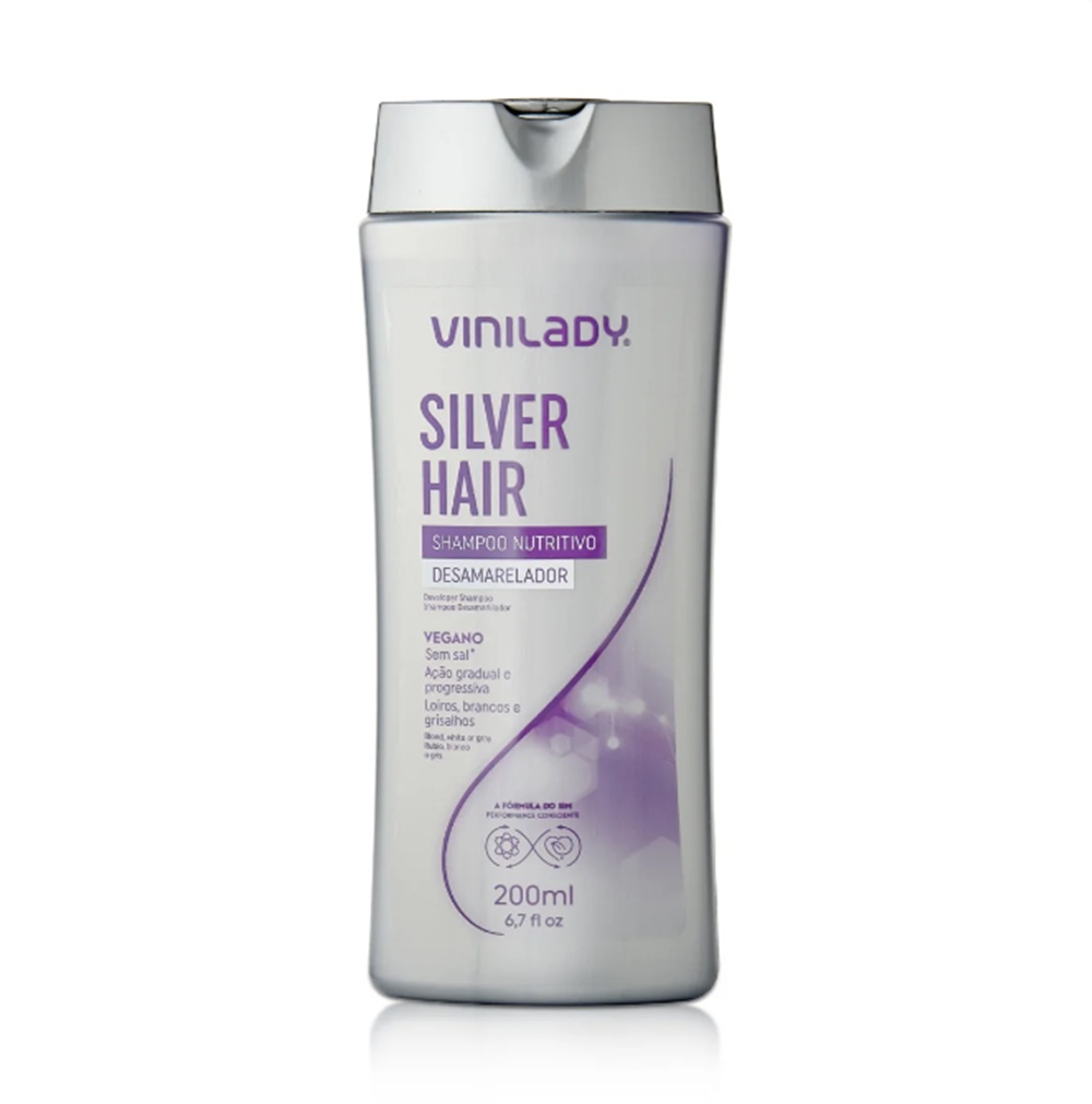 SHAMPOO DESAMARELADOR SILVERHAIR VINILADY 200ML 7897984712370