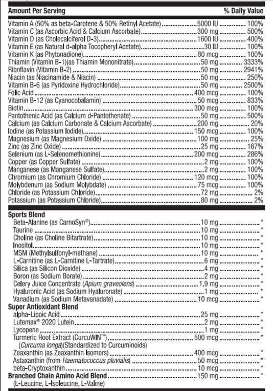 multivitaminico gnc