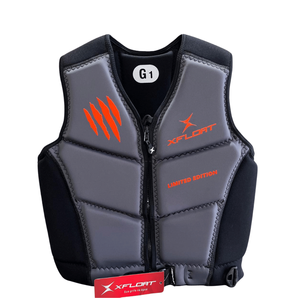 Colete Salva Vidas Homologado Xfloat New Enzo 2.0 CINZA - SCPesca