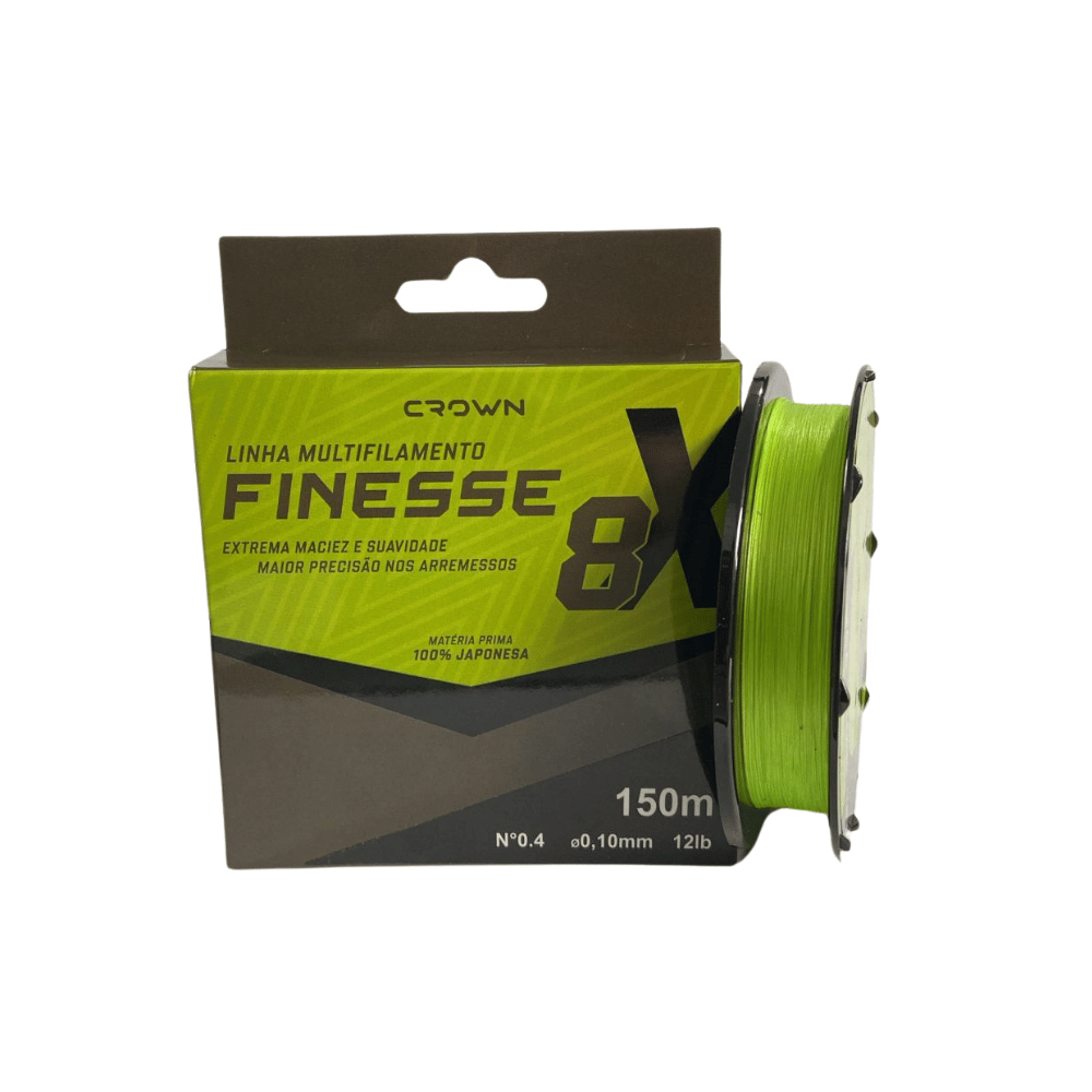 LINHA MULTIFILAMENTO 8X FINESSE Nº0,4 0.10mm 12lb- 150mt - SCPesca