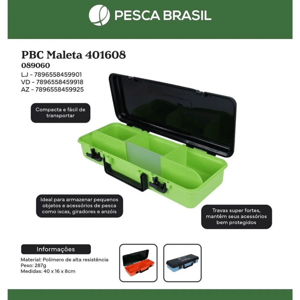 MALETA ORGANIZADORA PESCA BRASIL 401608 LARANJA - SCPesca