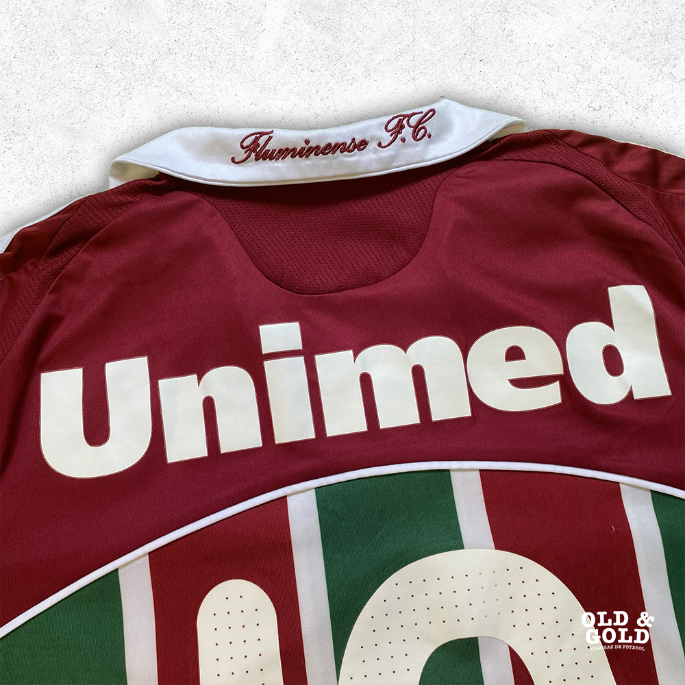 Camisa Fluminense 2009 #10 manga longa - M - Old & Gold