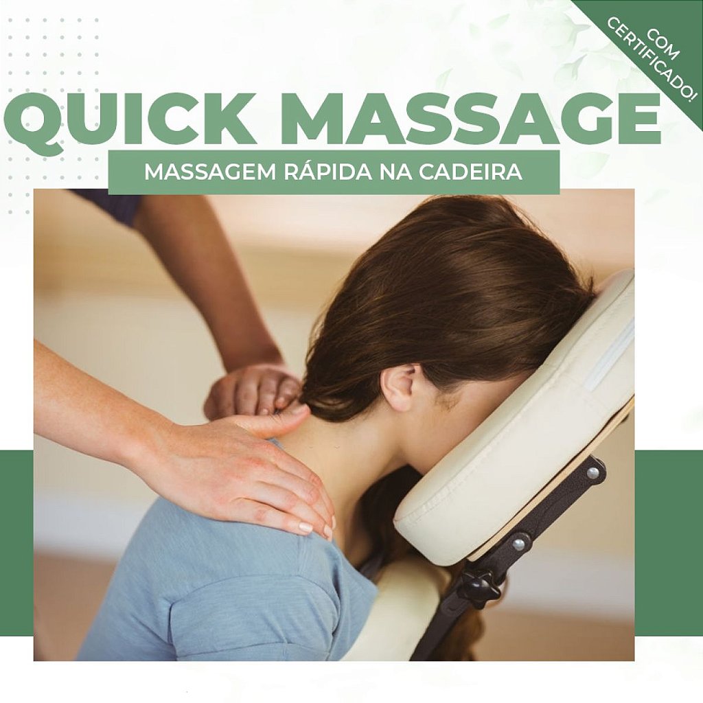 Curso de Quick Massage Massagem Rápida na cadeira - Cosméticos Natalia