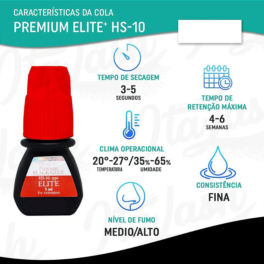 Cola Elite Premium Glue HS-10 03ml - Black Glue - Cosméticos Natalia