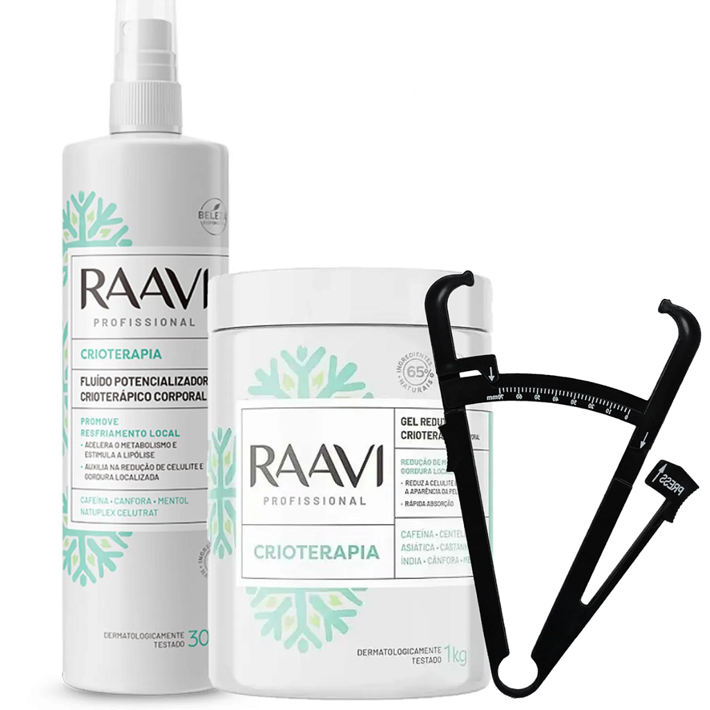 Kit Crioterapia Redutor de Medidas Corporal Raavi - Cosméticos Natalia