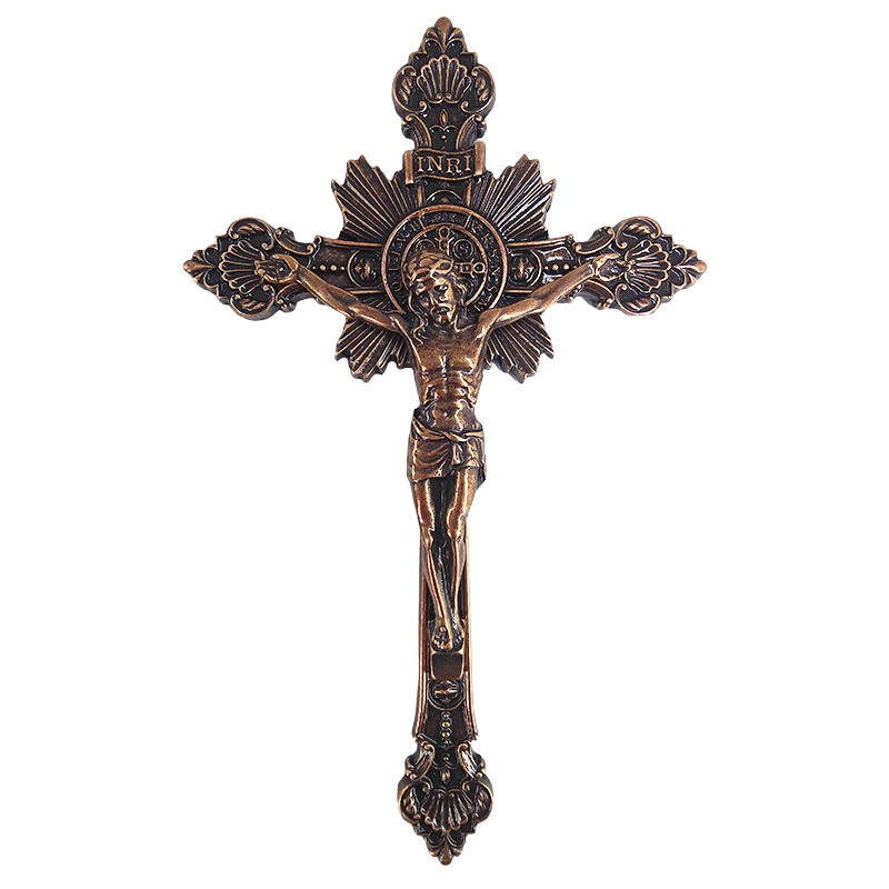 Cruz em Metal - Cor Cobre - 23 cm - A Peça - Cód.: 455 - Comercial