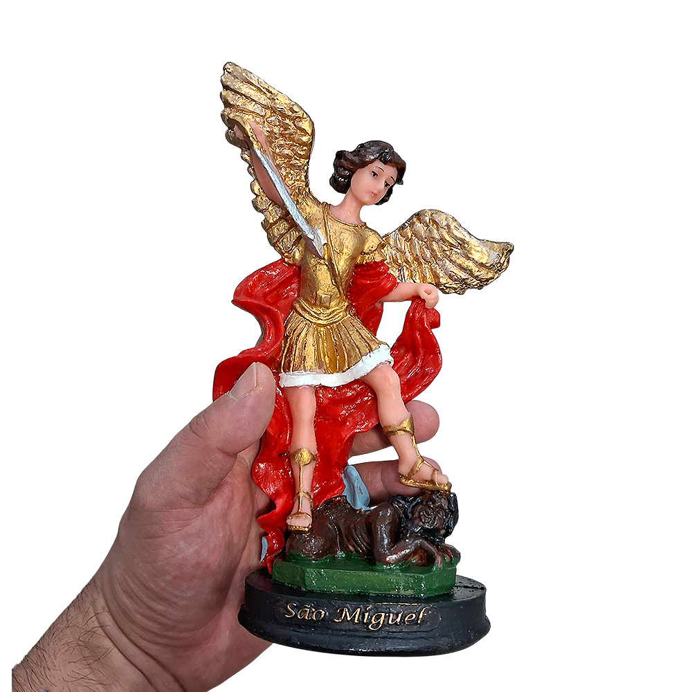 Imagem em resina de São Miguel Arcanjo de 20 cm | Comercial