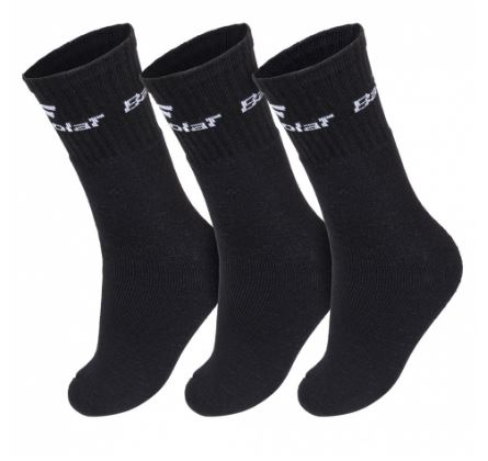 KIT 3 PARES DE MEIAS MASCULINO BABOLAT BASIC PRETO TAM 39 A 42 - AK TENNIS