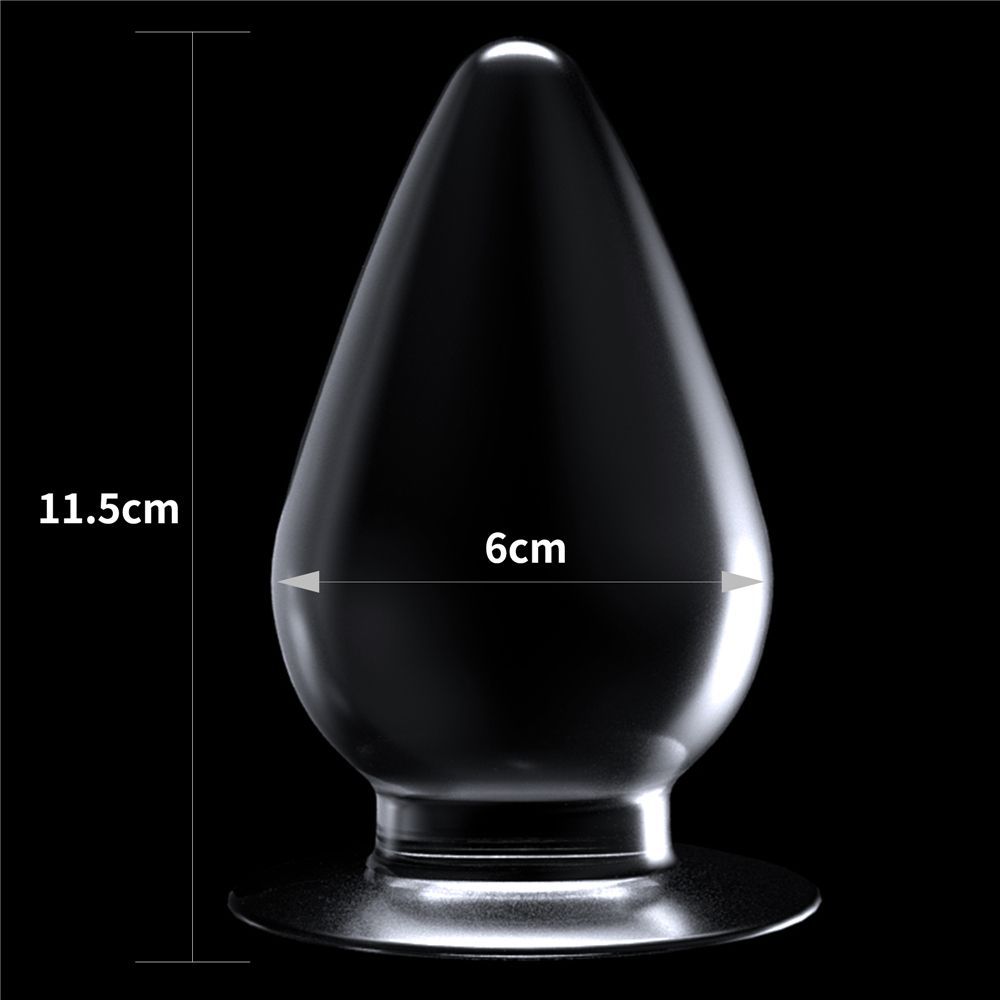 Lovetoy Flawless Clear - Plug Anal Transparente Em Formato Cônico 12 x 6 Cm  - Lust of Love