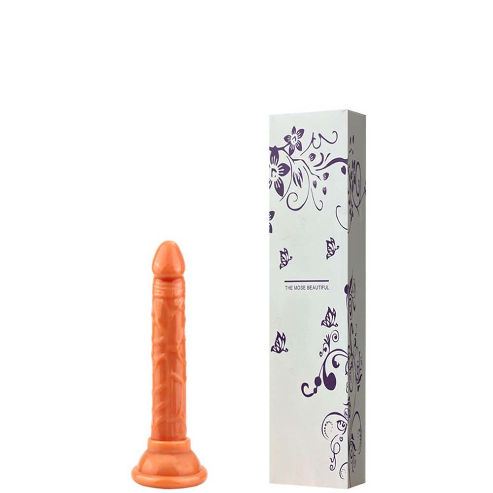 Pênis de Borracha Com Veias Salientes e Ventosa Me Ame Sextoys  