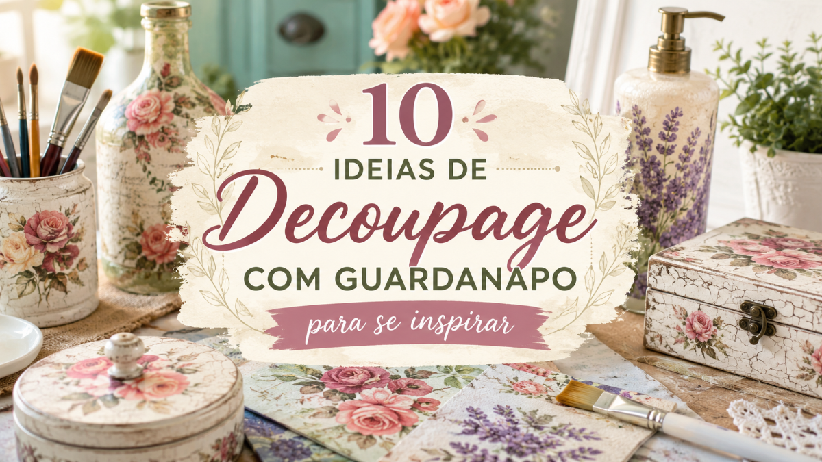 10 Ideias de Decoupage com Guardanapo para se Inspirar