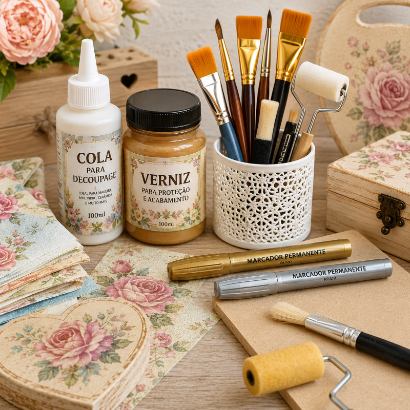 Acessórios para técnica de decoupage