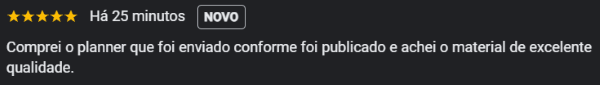 Avaliação de consumidor 3