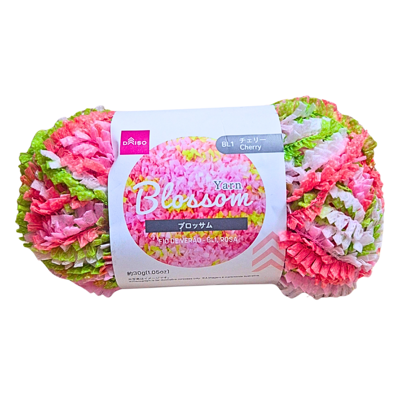 Novelo de Linha Verão para Tricô 30g Blossom Cereja Daiso - Jully