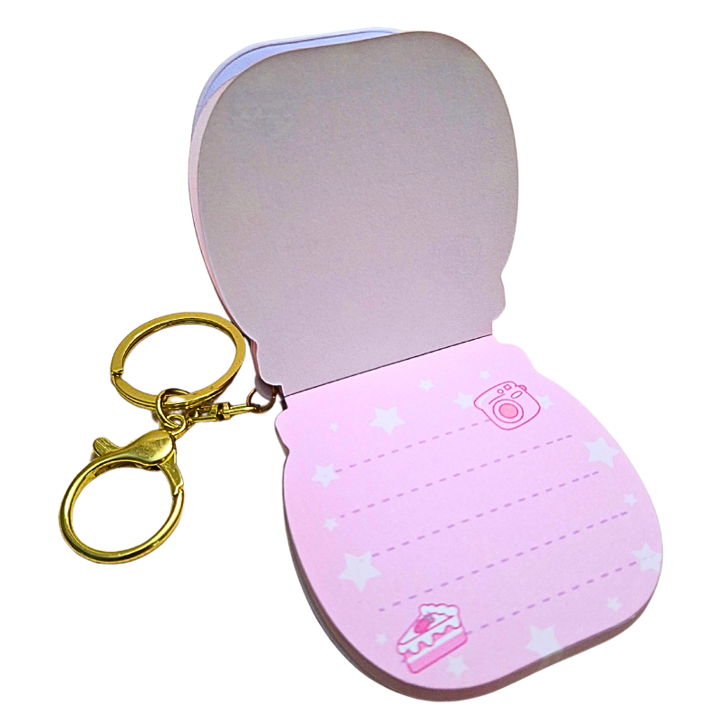 Chaveiro Bloco de Notas 60 Folhas Kawaii Chibi Modelo 3 - Jully